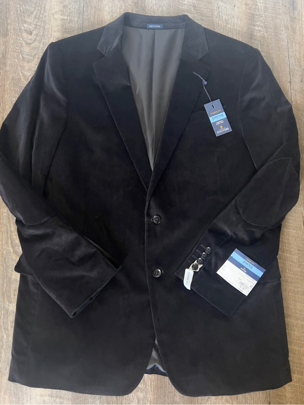 Stafford Big & Tall Corduroy Stretch Fabric Sport Coat- Size 48L